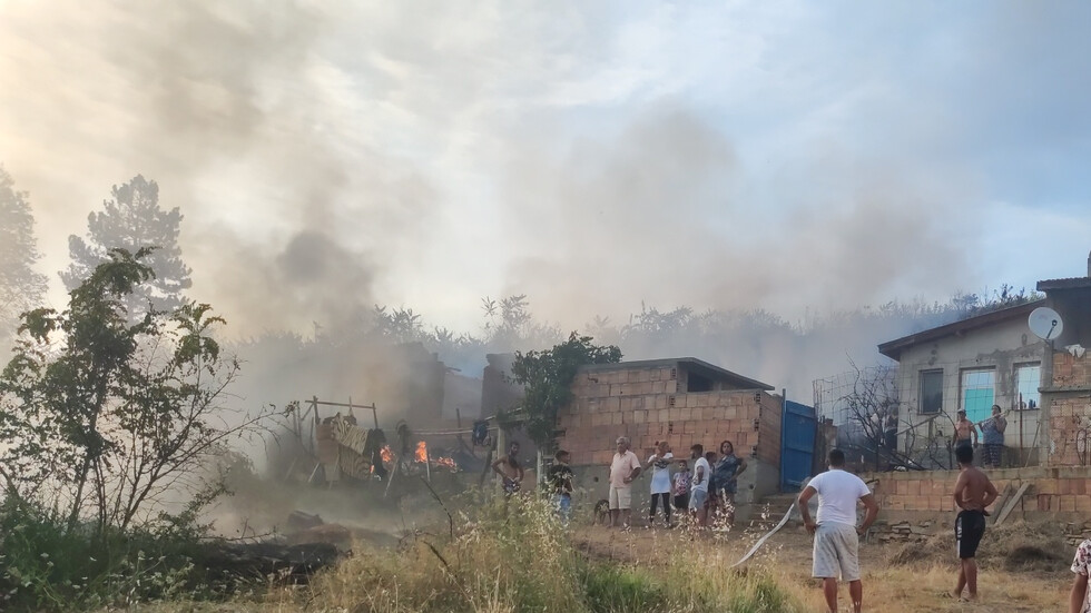 Пожар горя в местността Зайчева поляна
